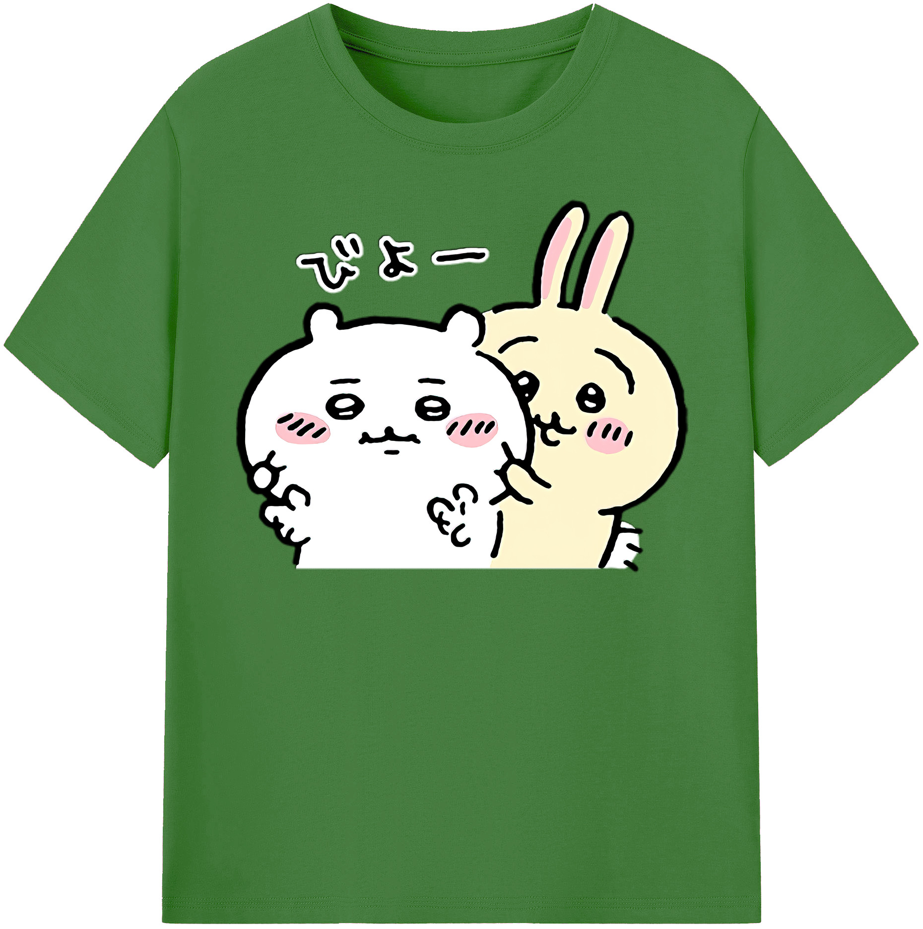 （画像用） ちいかわ うさぎ Chii-kawa usagi レディースカジュアルプリントTシャツ（綿100％）